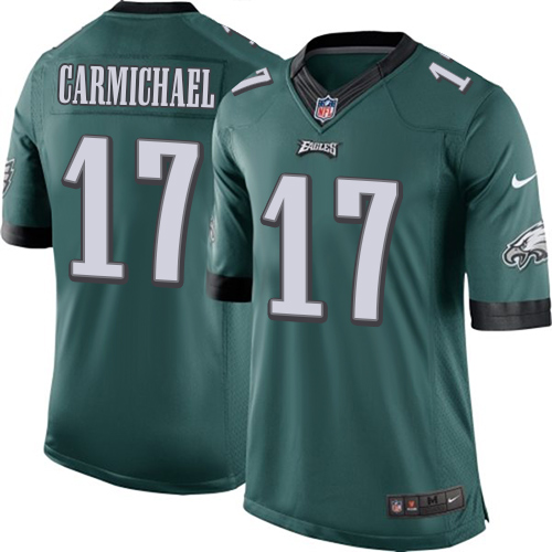 Youth Elite Harold Carmichael Nike Jersey Midnight Green Home - #17 NFL Philadelphia Eagles